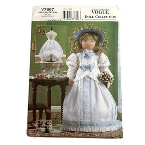 🪡 Vogue Doll Collection - Victorian Dolls And Clothes Sewing Pattern 7867